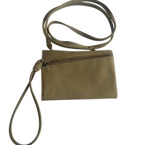 Universal Thread Goods Co Crossbody Bag Olive Green Faux Leather Small Zip Purse